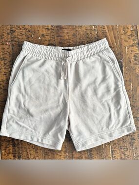 H&M Men's Light Beige Drawstring Athletic Shorts